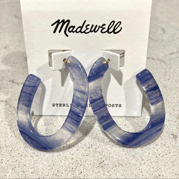 Madewell Resin Oval Hoop Earrings - Picture 2 of 6